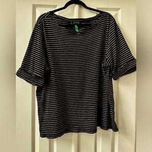 Ralph Lauren black and gold top